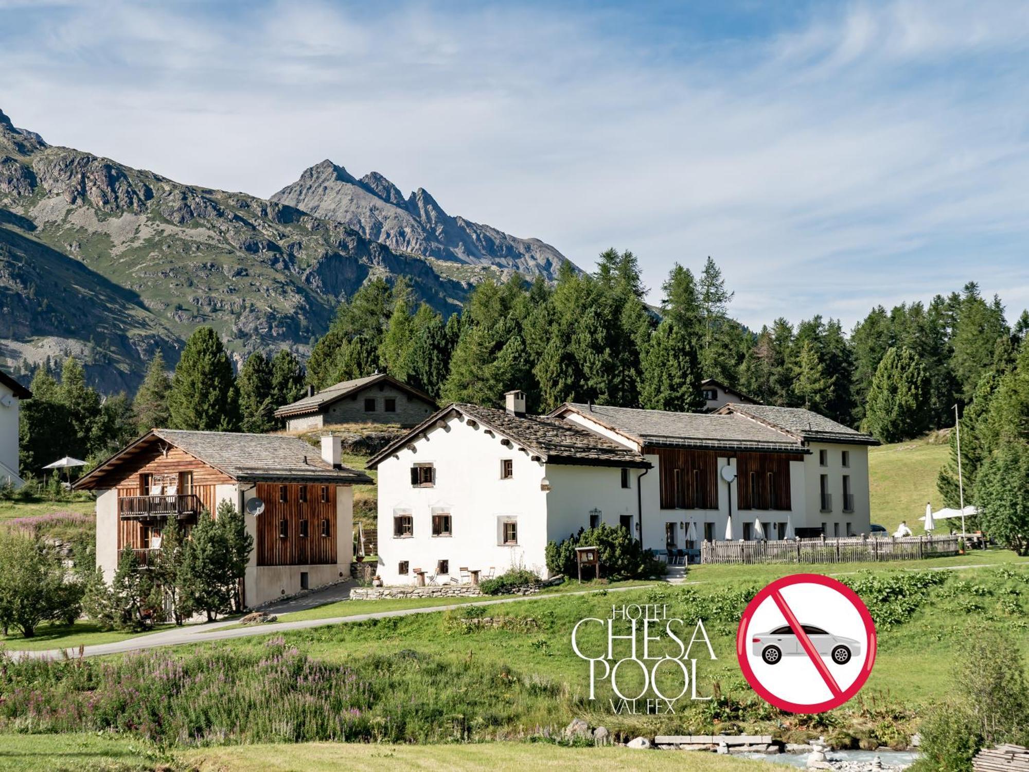 Hotel Chesa Pool Sils Maria Buitenkant foto